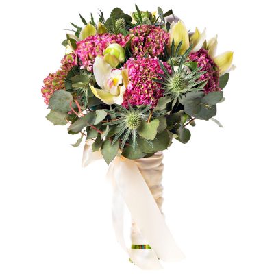 Свадебные букеты невесты из орхидей